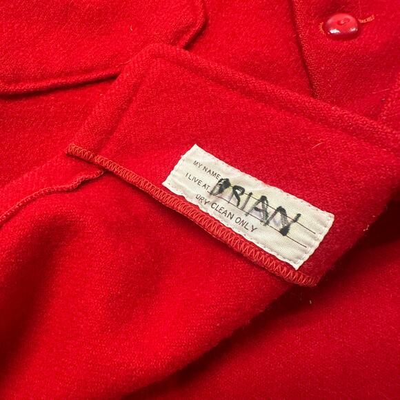 Vintage 60s 70s Boy Scouts Of America Cleveland Indians Red Mens S Wool Jacket - Picture 6 of 9